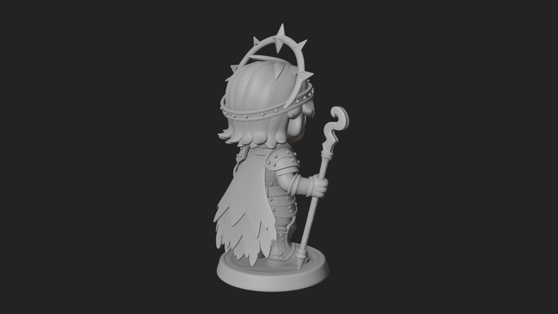Chibi Star Crown Prince Statue Design 2 3D Print Model 3D Model