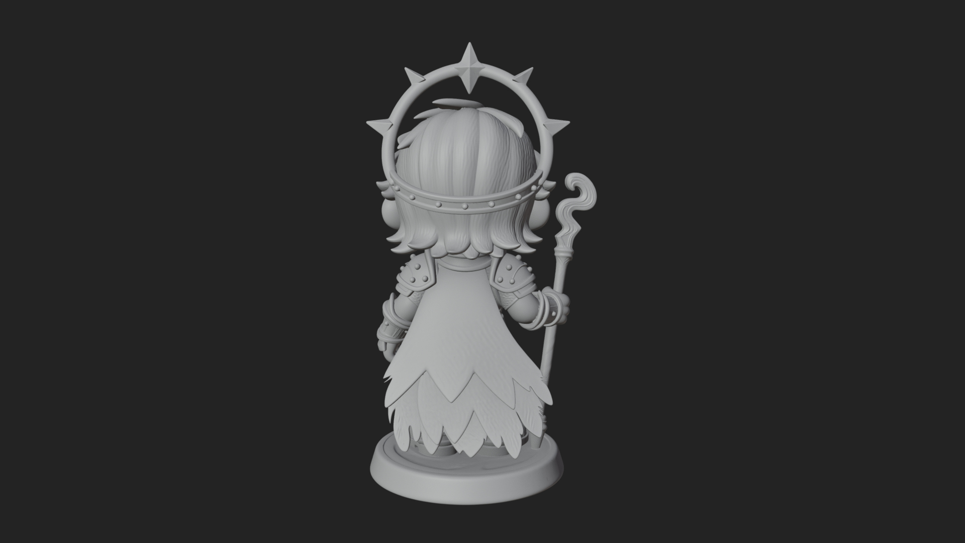 Chibi Star Crown Prince Statue Design 2 3D Print Model 3D Model