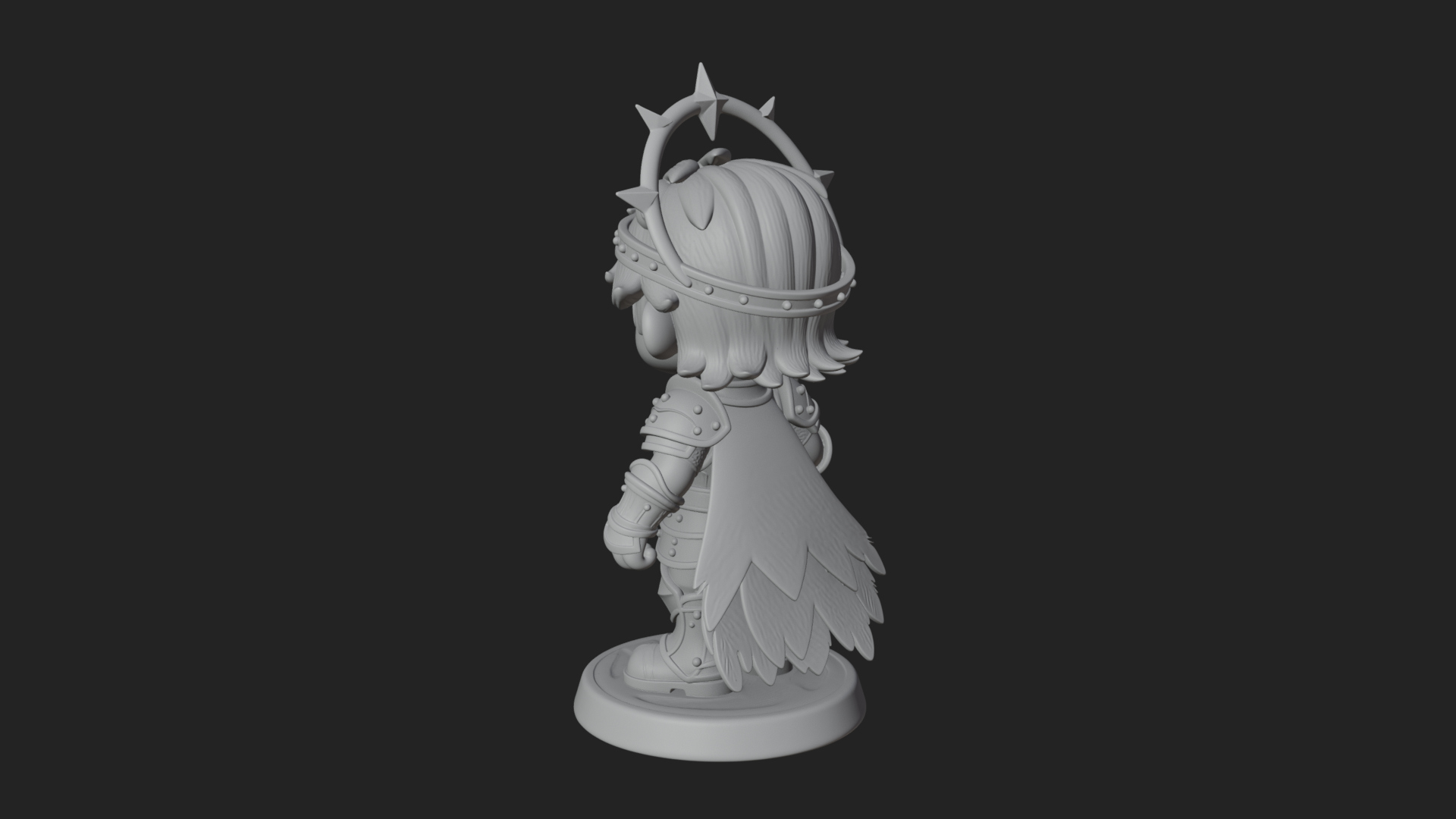 Chibi Star Crown Prince Statue Design 2 3D Print Model 3D Model