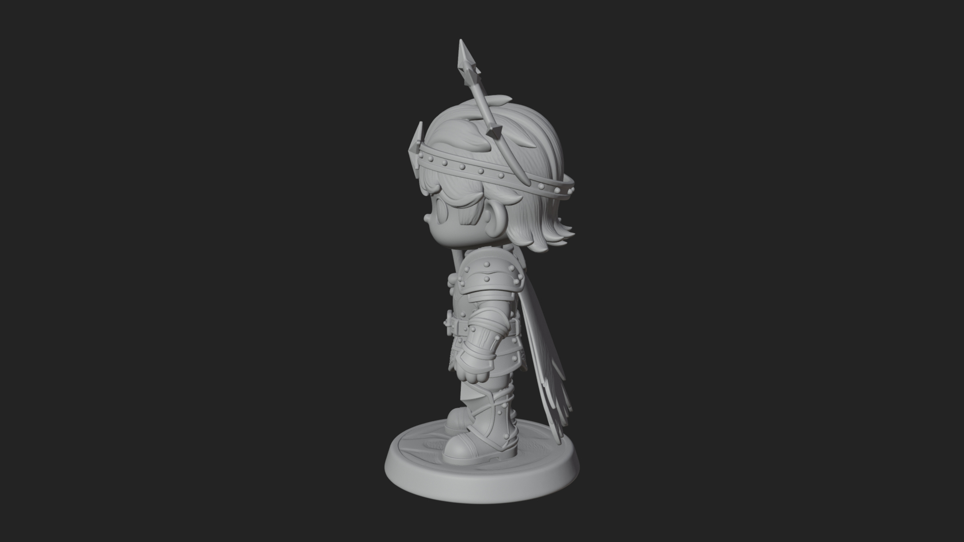 Chibi Star Crown Prince Statue Design 2 3D Print Model 3D Model