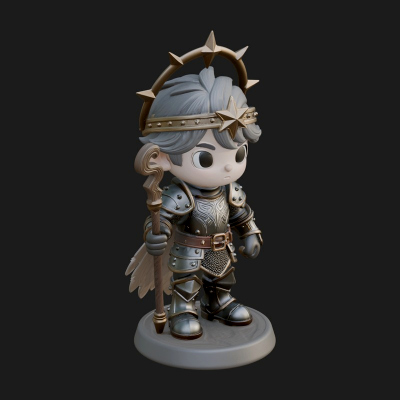 Chibi Star Crown Prince Statue Design 2 3D Print Model