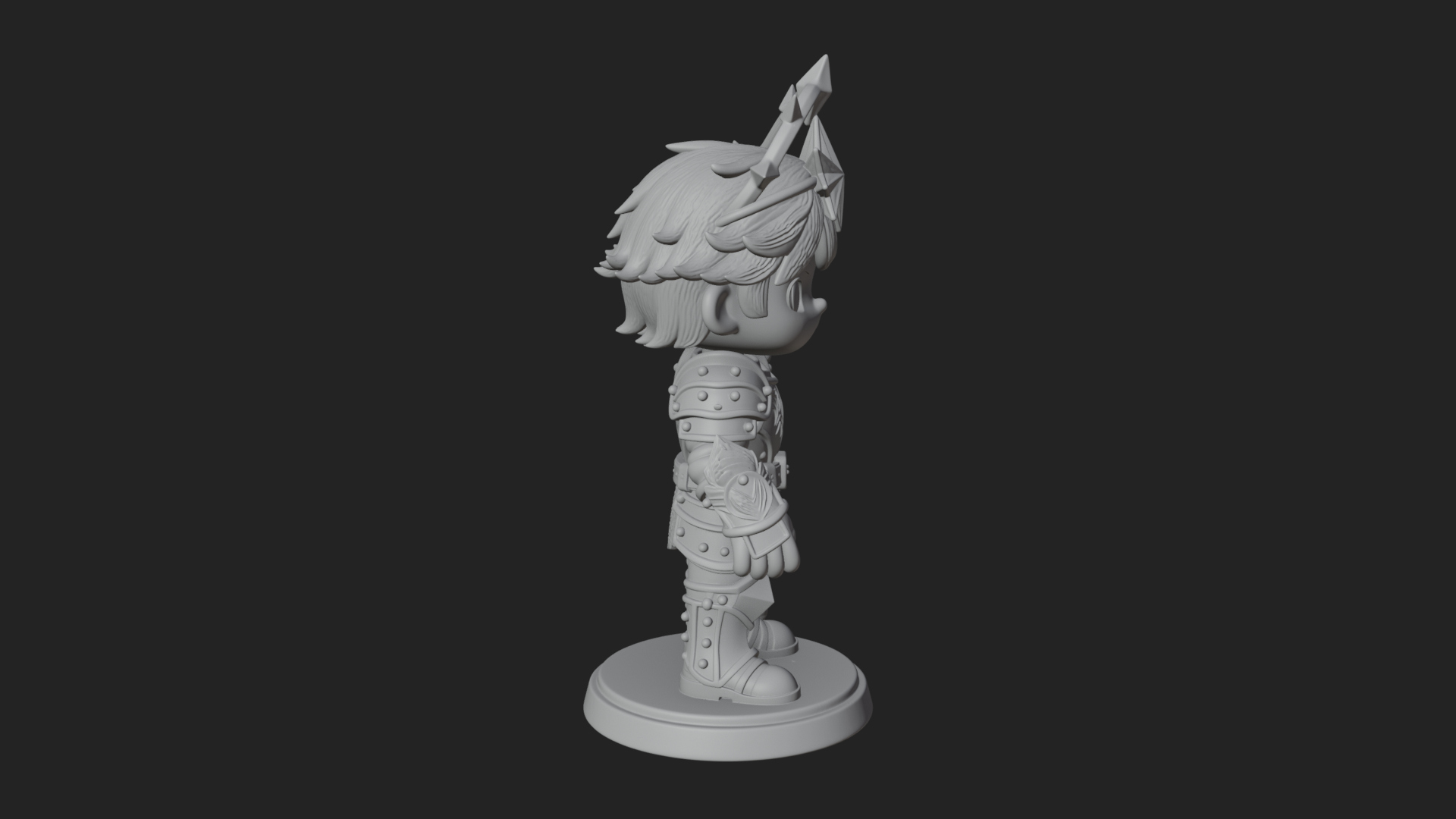 Chibi Star Crown Prince Statue Design 3 3D Print Model 3D Model