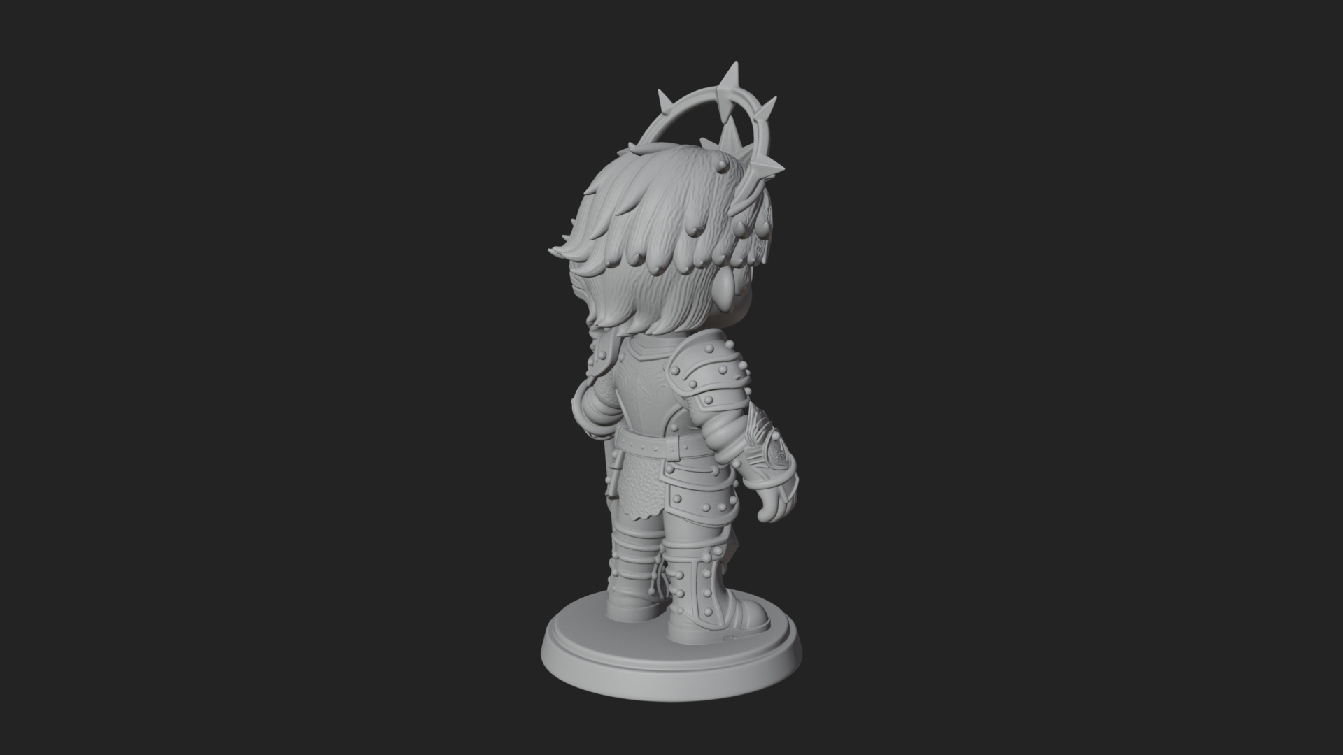 Chibi Star Crown Prince Statue Design 3 3D Print Model 3D Model