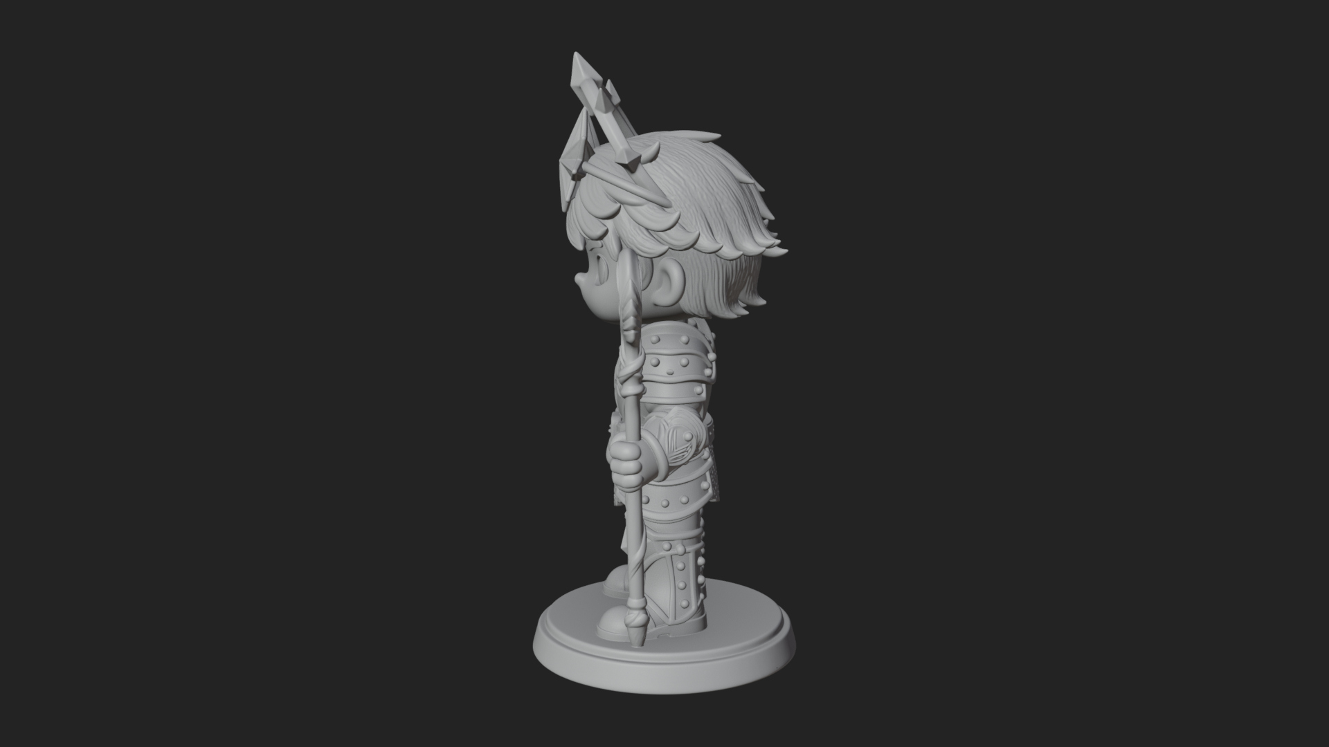 Chibi Star Crown Prince Statue Design 3 3D Print Model 3D Model