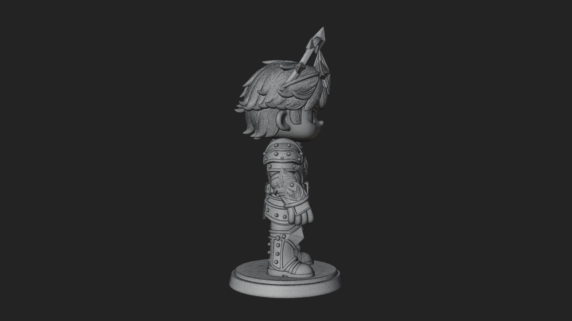 Chibi Star Crown Prince Statue Design 3 3D Print Model 3D Model