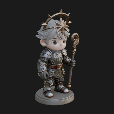 Chibi Star Crown Prince Statue Design 3 3D Print Model