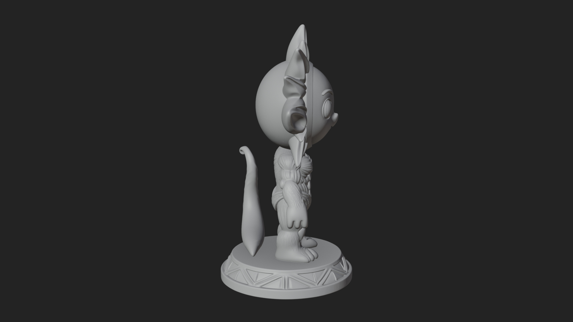 Chibi Sun Mask Figure Statue Design 3 3D Print Model 3D Model