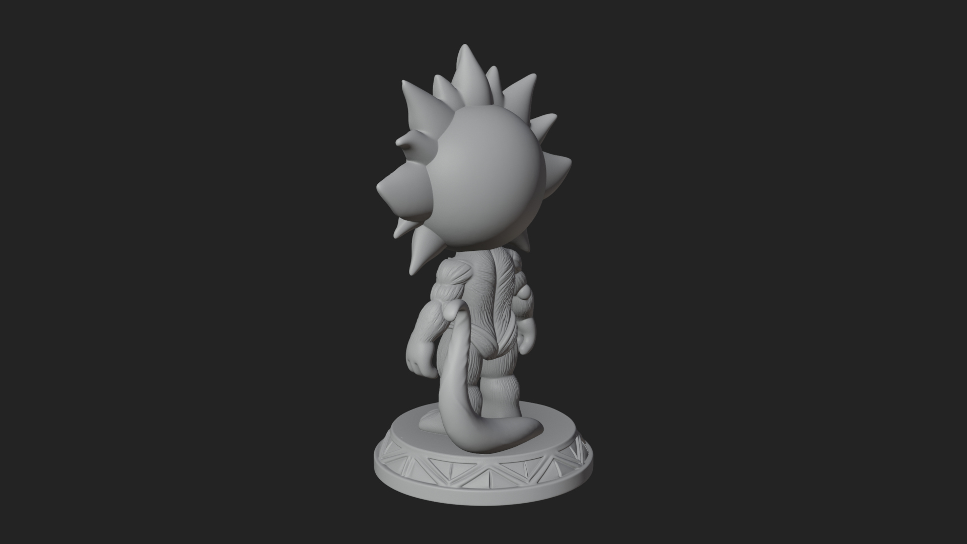 Chibi Sun Mask Figure Statue Design 3 3D Print Model 3D Model