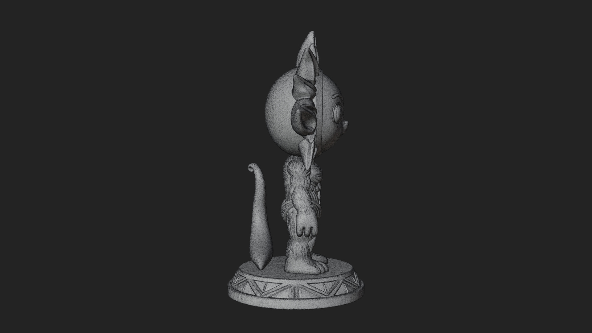 Chibi Sun Mask Figure Statue Design 3 3D Print Model 3D Model