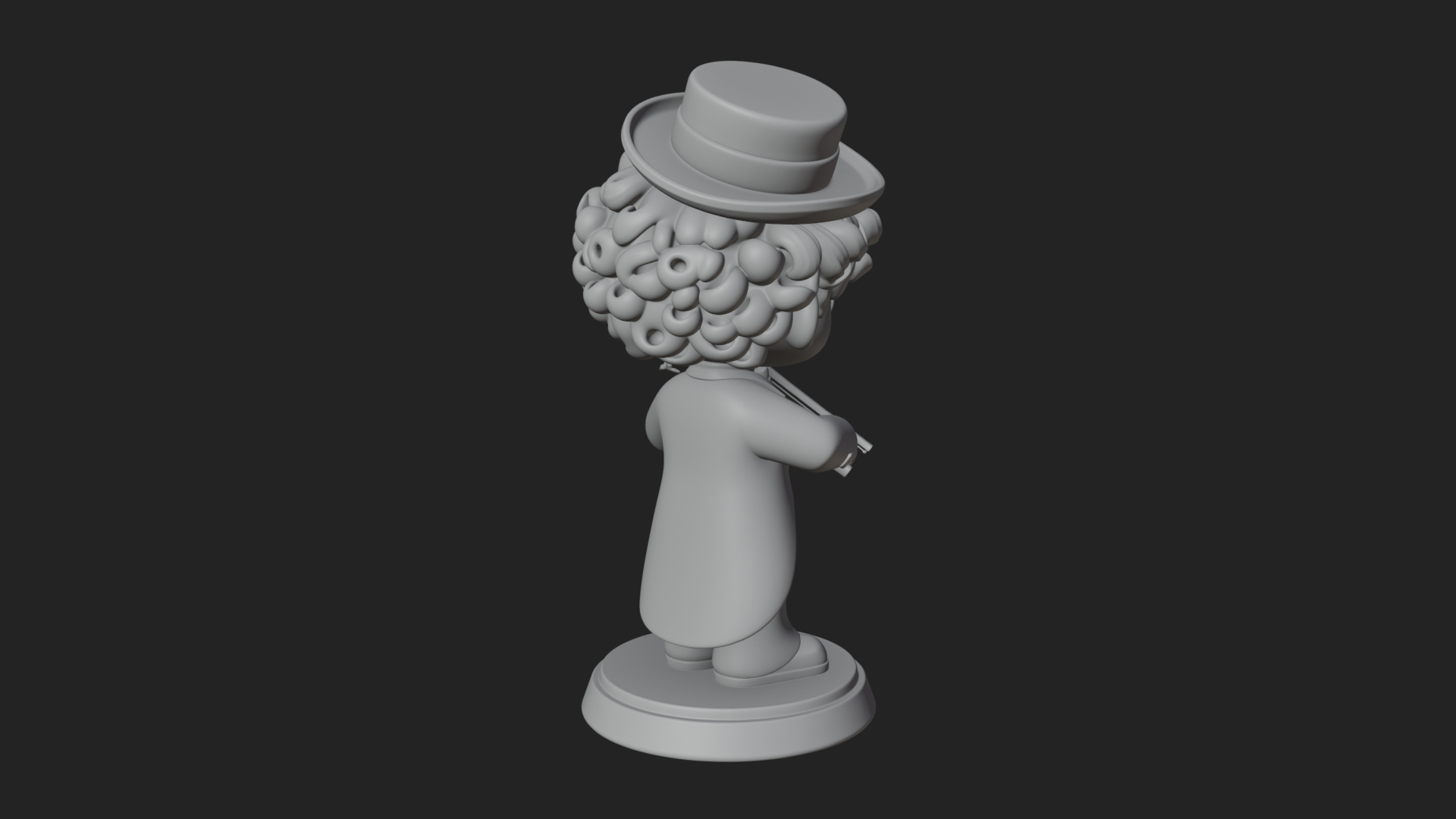 Chibi Violin Player Statue Design 4 3D Print Model 3D Model