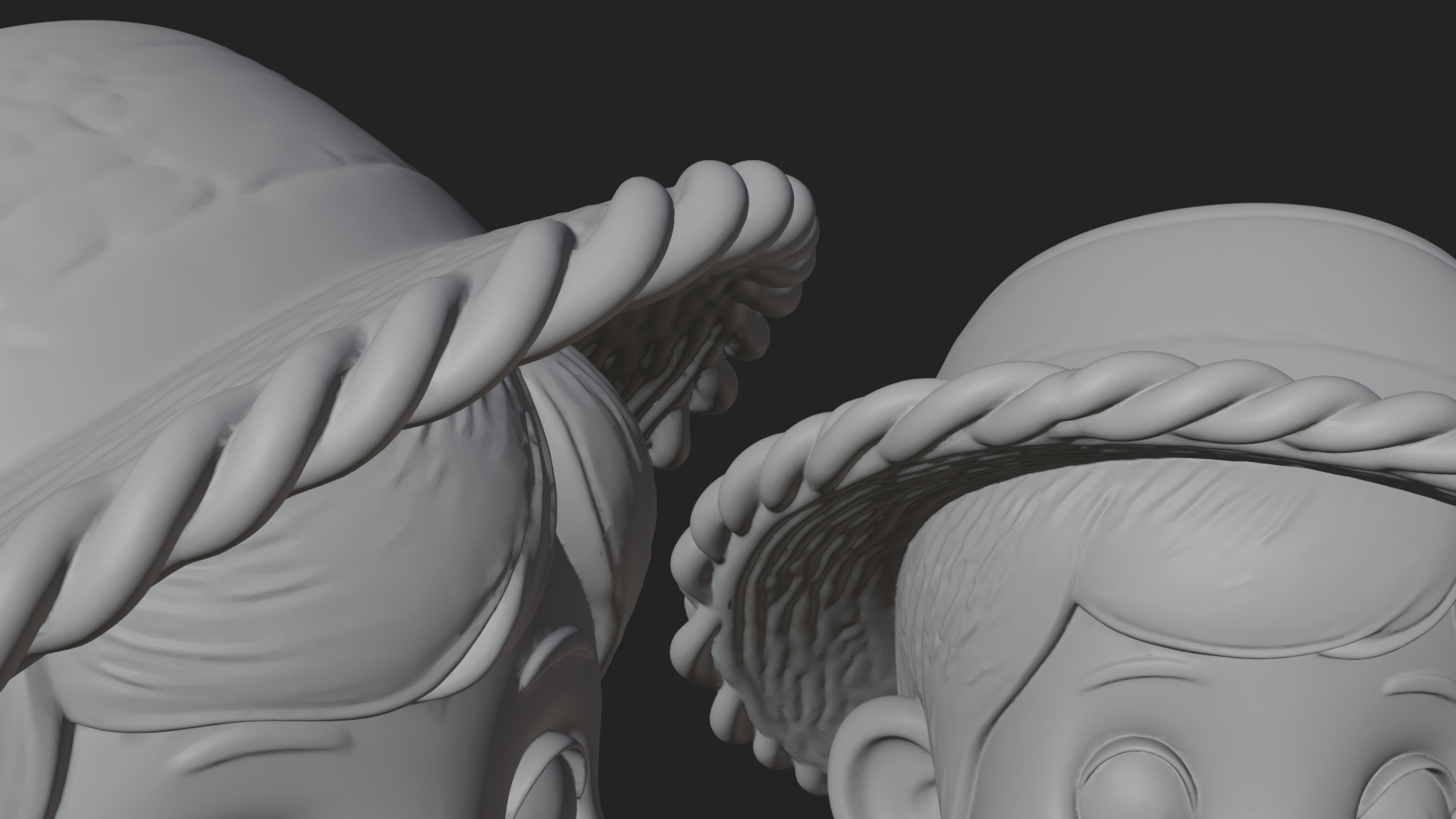 Children with Egg Baskets Statue Design 3 3D Print Model 3D Model