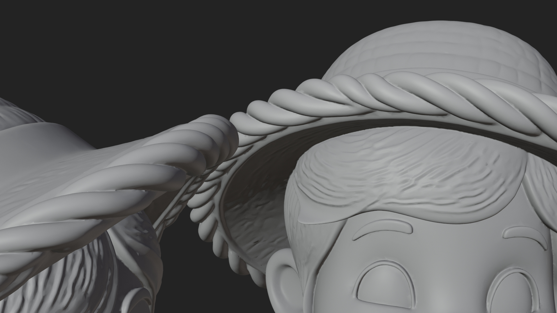 Children with Egg Baskets Statue Design 4 3D Print Model 3D Model
