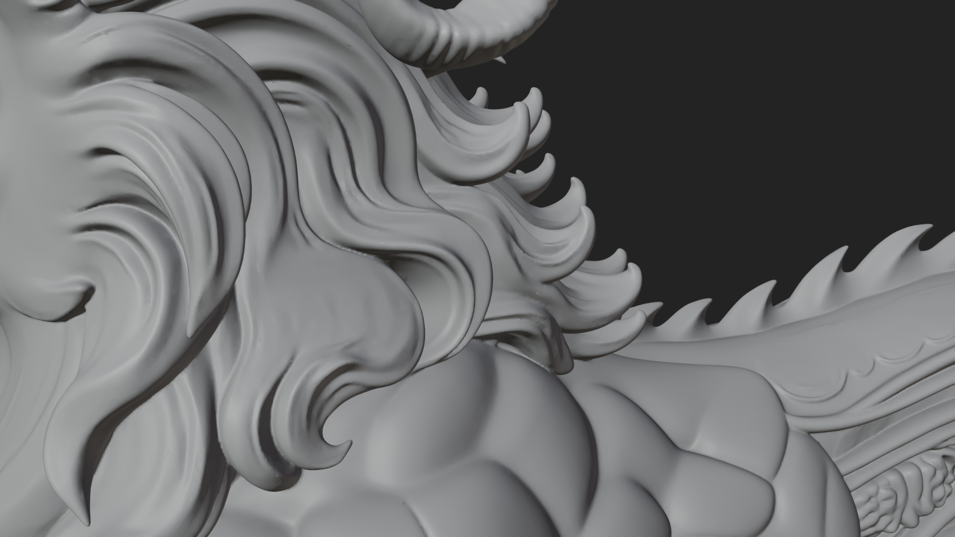 Chimera Mythical Beast Statue Design 10 3D Print Model 3D Model