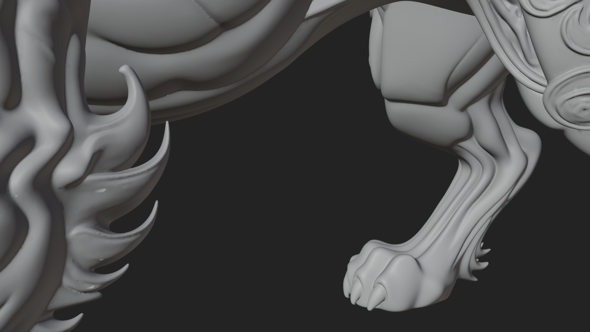 Chimera Mythical Beast Statue Design 10 3D Print Model 3D Model