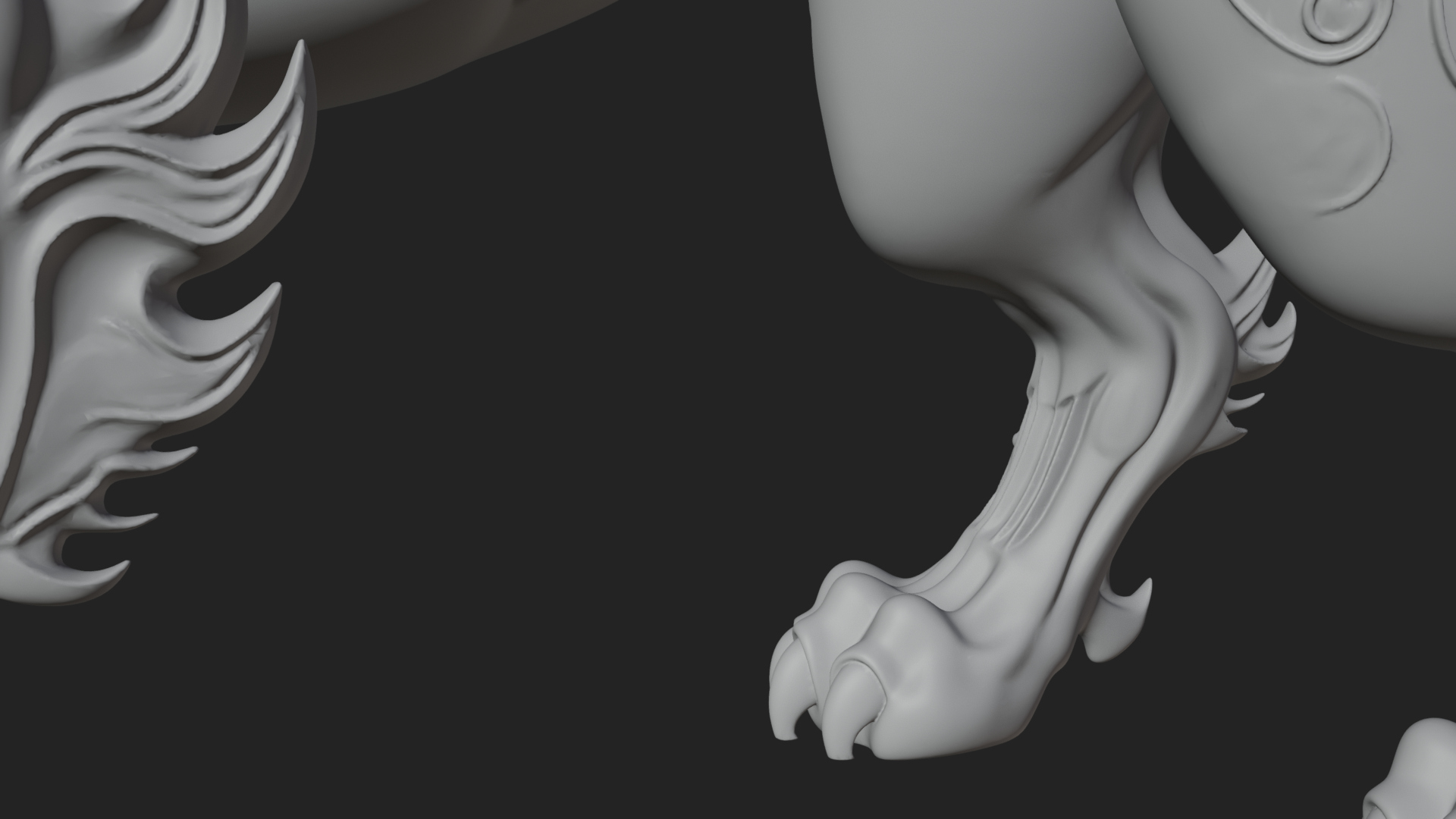 Chimera Mythical Beast Statue Design 11 3D Print Model 3D Model
