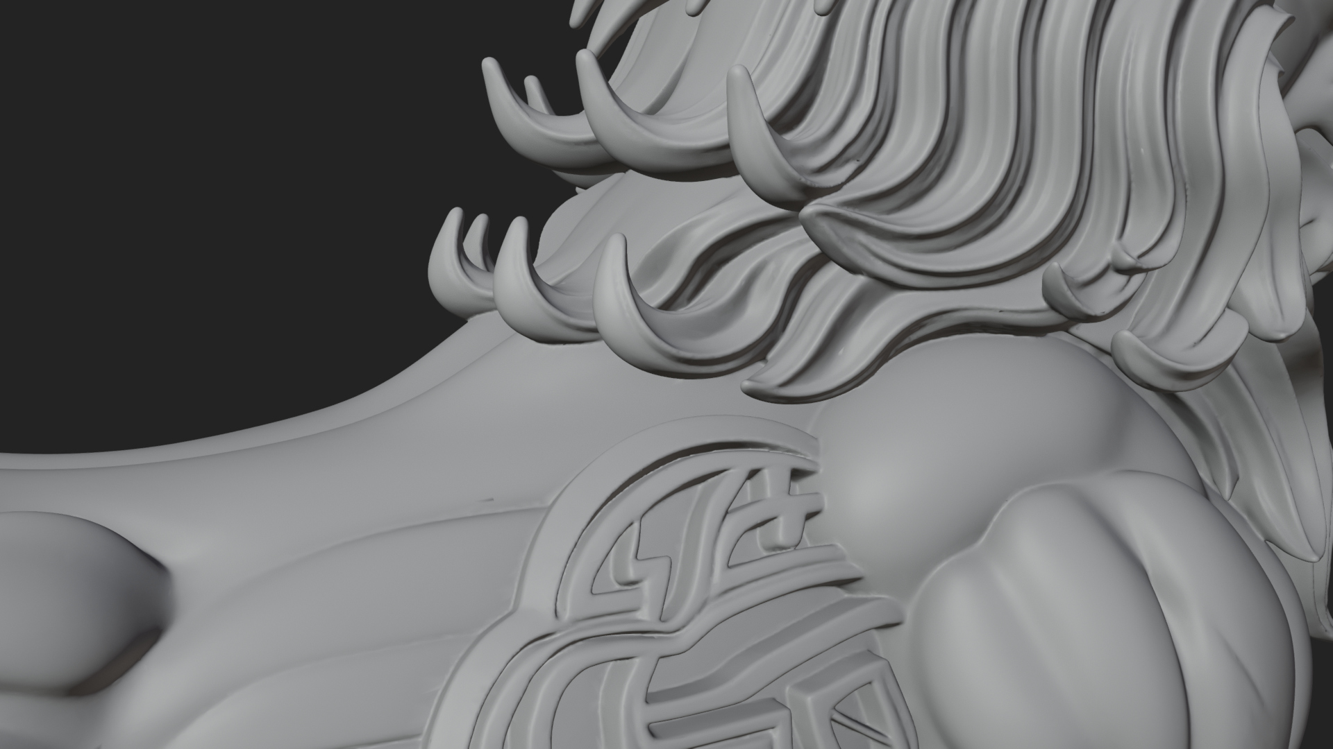Chimera Mythical Beast Statue Design 12 3D Print Model 3D Model