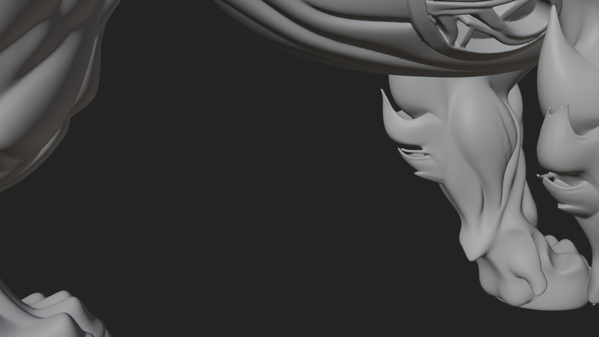 Chimera Mythical Beast Statue Design 12 3D Print Model 3D Model