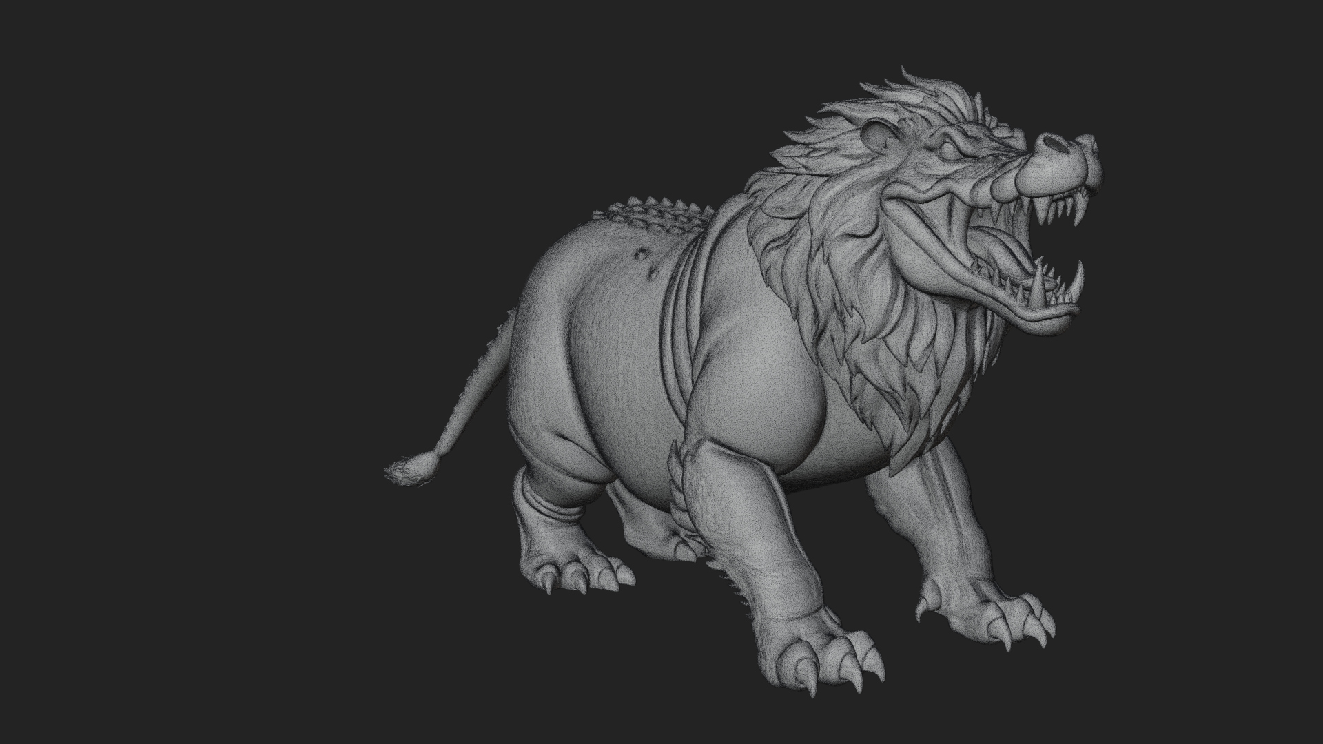 Chimera Mythical Beast Statue Design 13 3D Print Model 3D Model