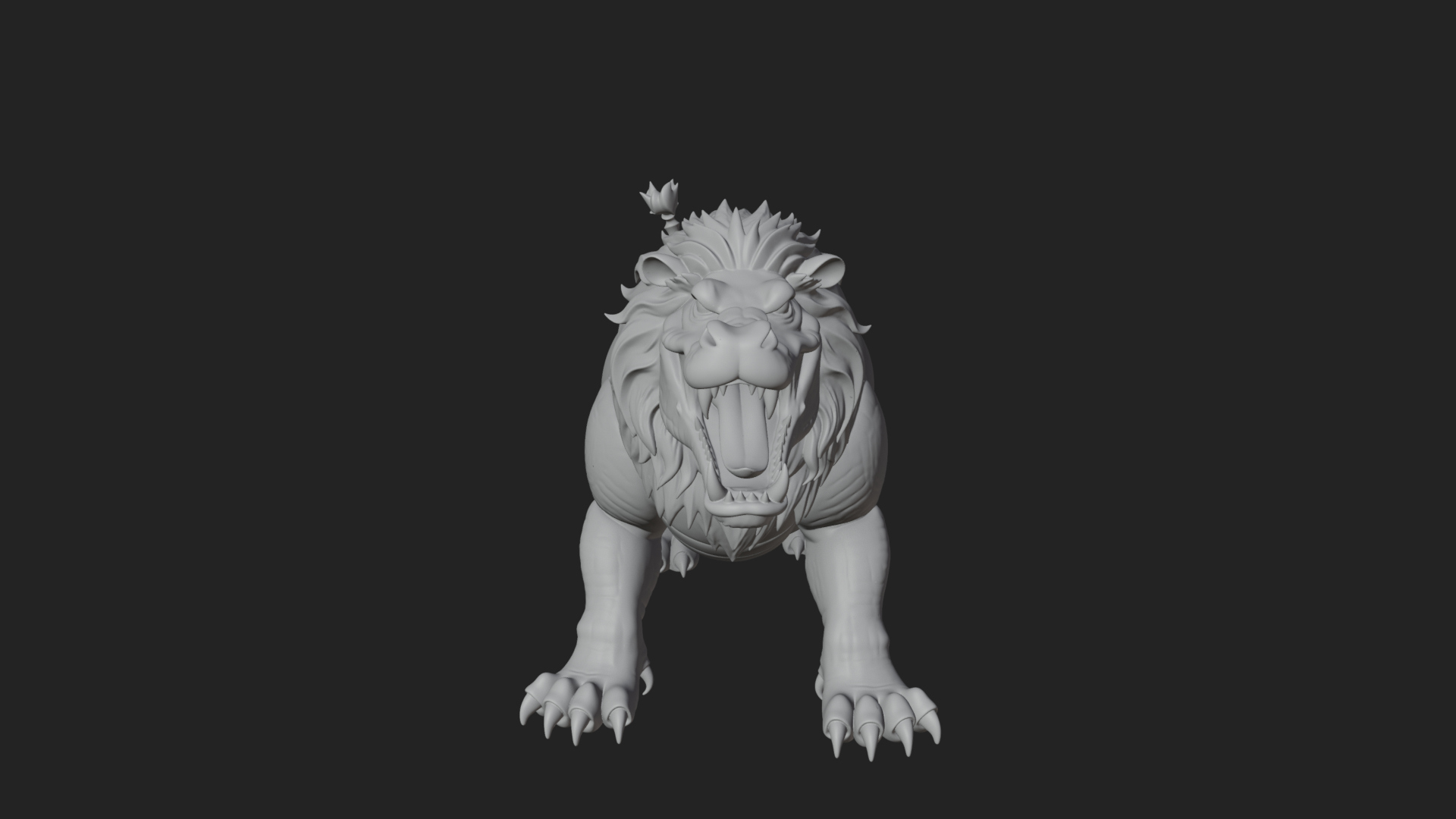 Chimera Mythical Beast Statue Design 14 3D Print Model 3D Model