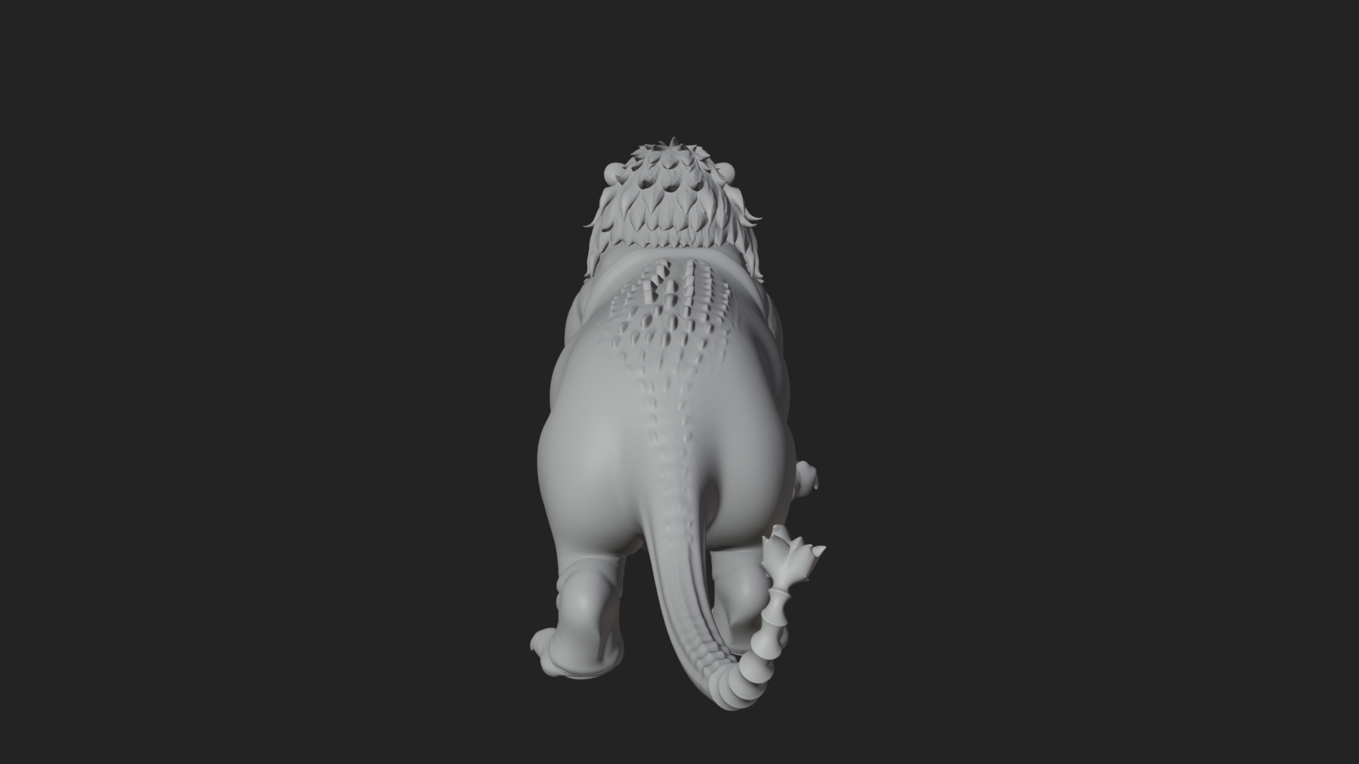 Chimera Mythical Beast Statue Design 14 3D Print Model 3D Model