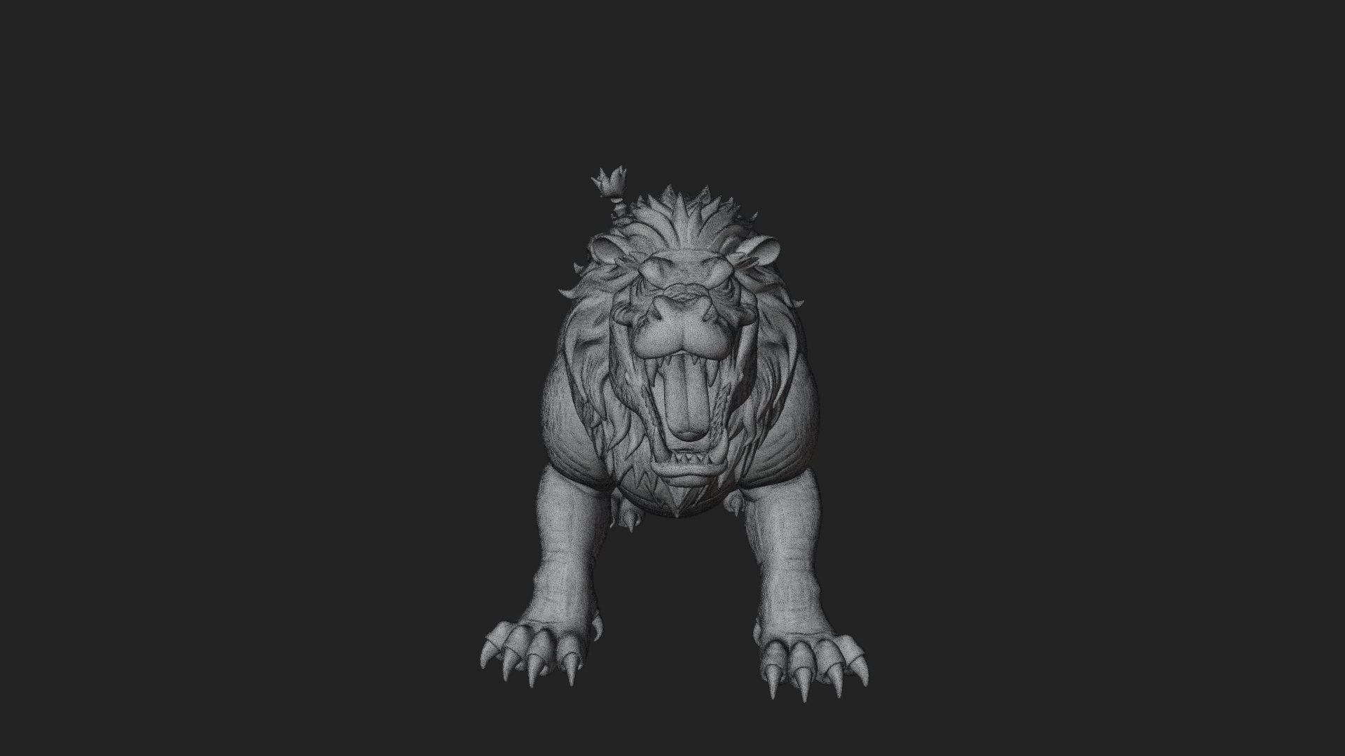 Chimera Mythical Beast Statue Design 14 3D Print Model 3D Model