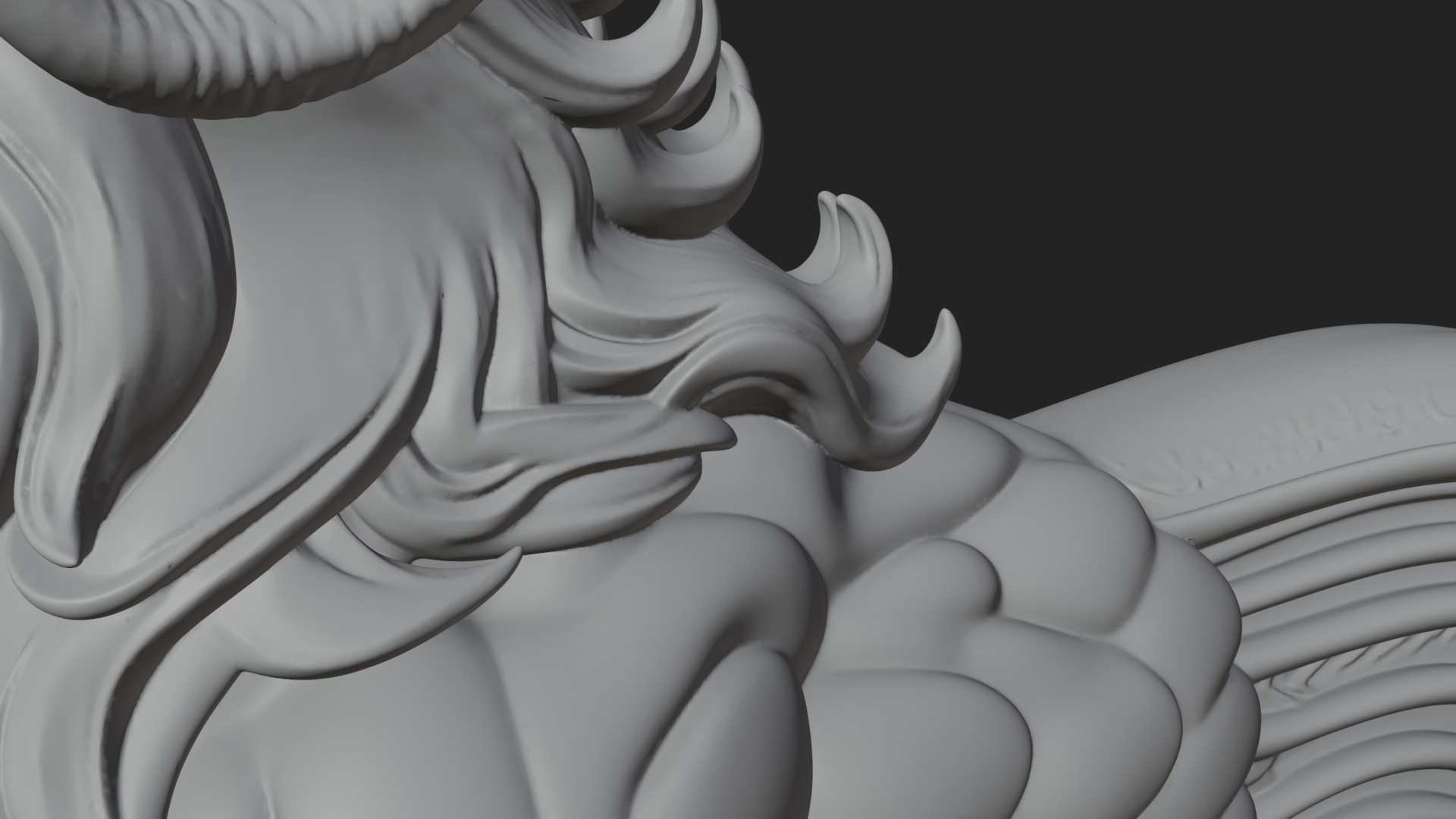 Chimera Mythical Beast Statue Design 5 3D Print Model 3D Model