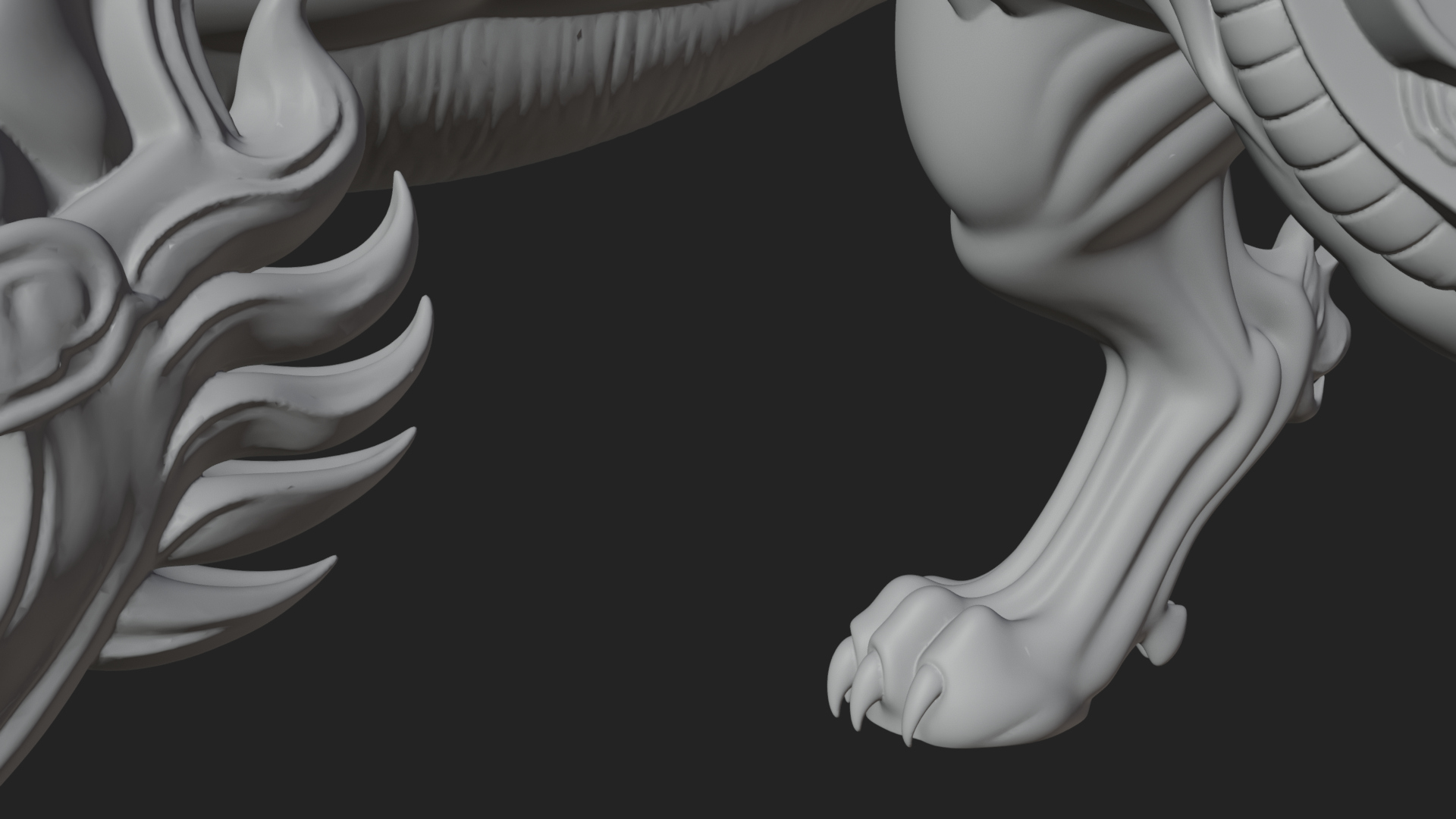 Chimera Mythical Beast Statue Design 5 3D Print Model 3D Model