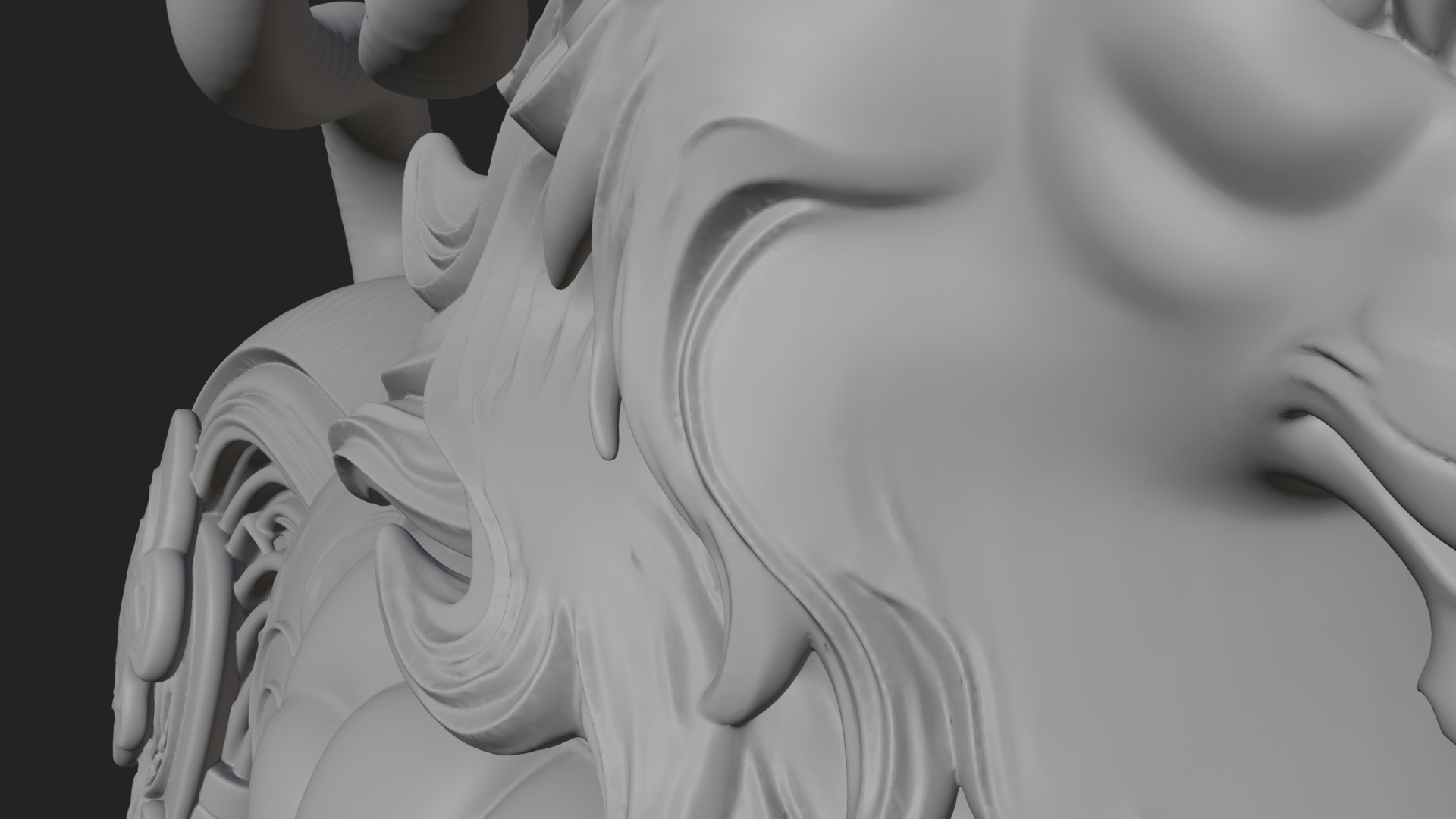 Chimera Mythical Beast Statue Design 6 3D Print Model 3D Model