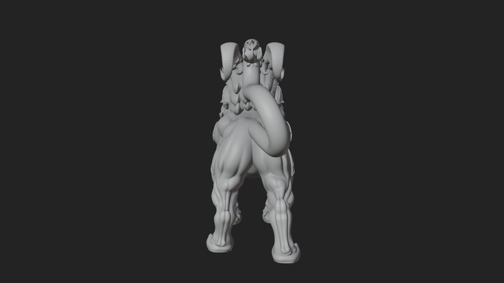 Chimera Mythical Beast Statue Design 7 3D Print Model 3D Model
