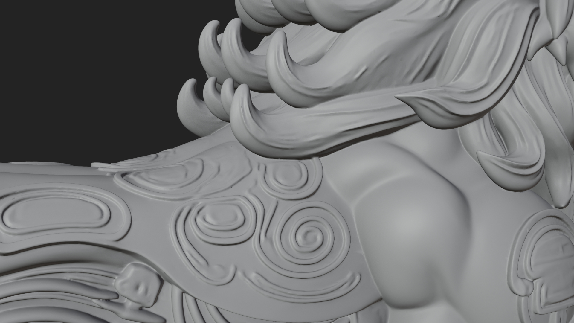 Chimera Mythical Beast Statue Design 7 3D Print Model 3D Model