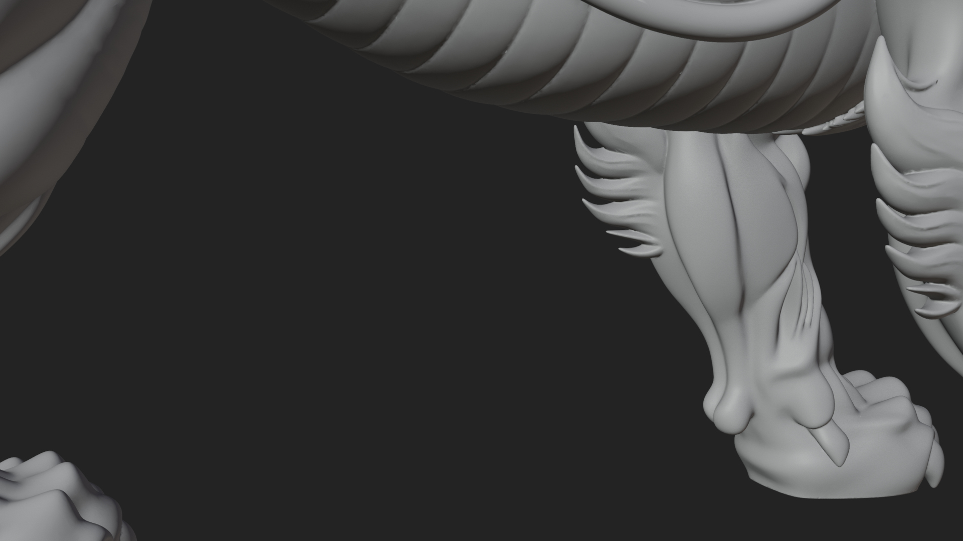 Chimera Mythical Beast Statue Design 7 3D Print Model 3D Model