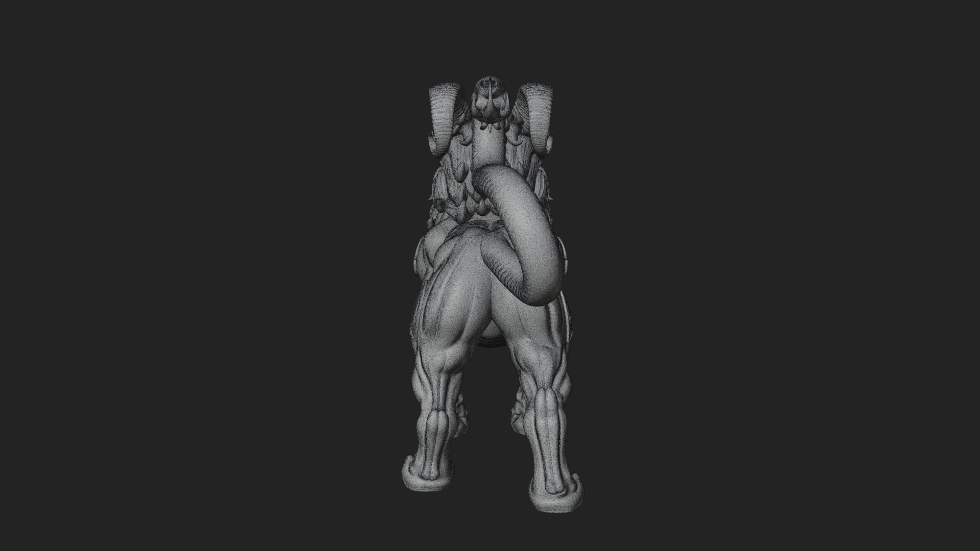 Chimera Mythical Beast Statue Design 7 3D Print Model 3D Model