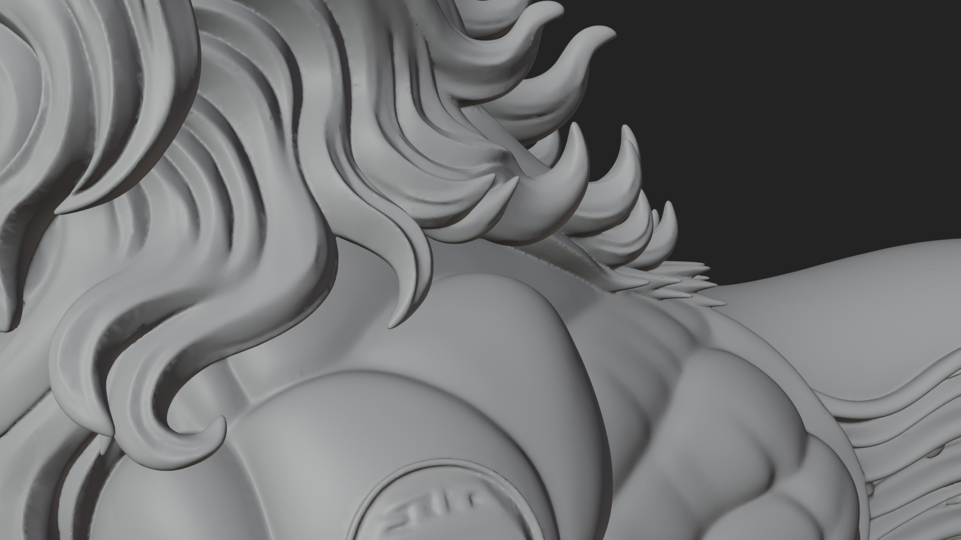 Chimera Mythical Beast Statue Design 8 3D Print Model 3D Model