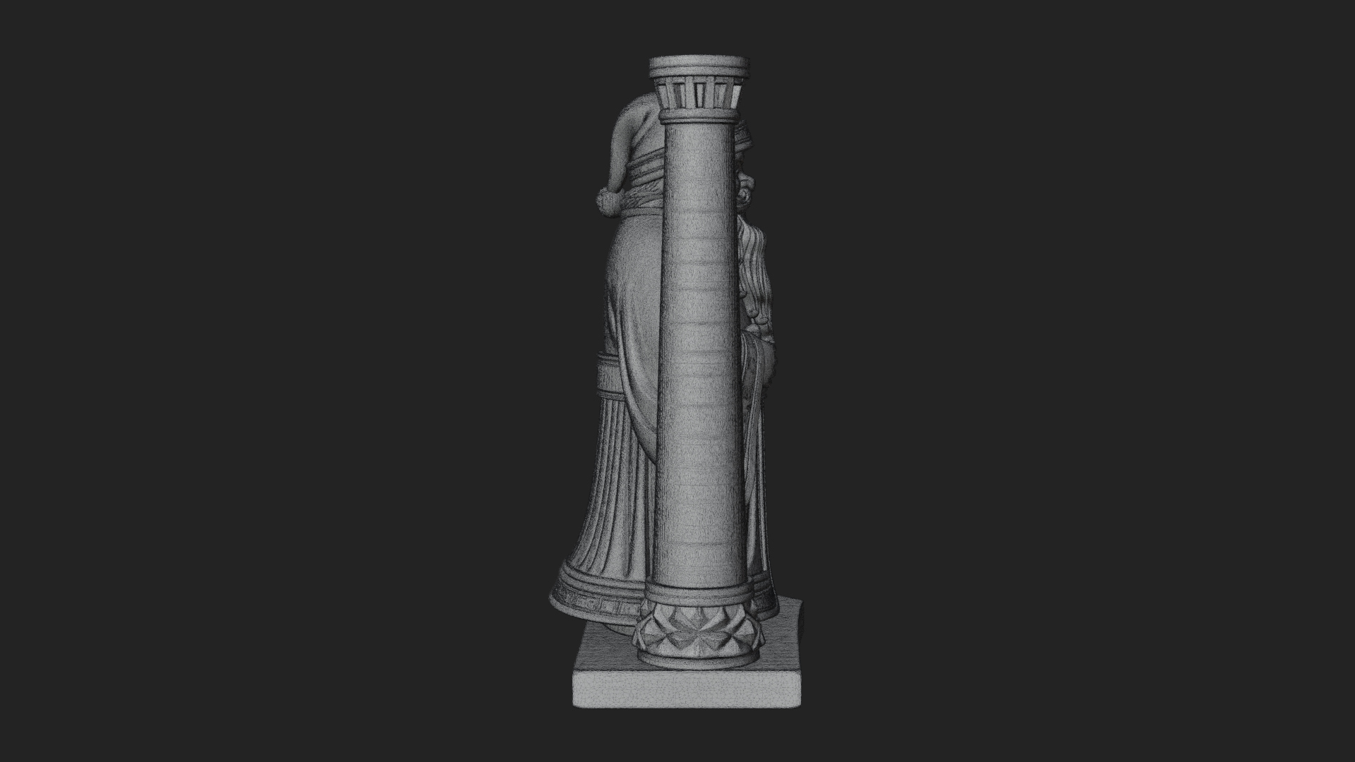 Chimney Side Santa Statue Design 2 3D Print Model 3D Model