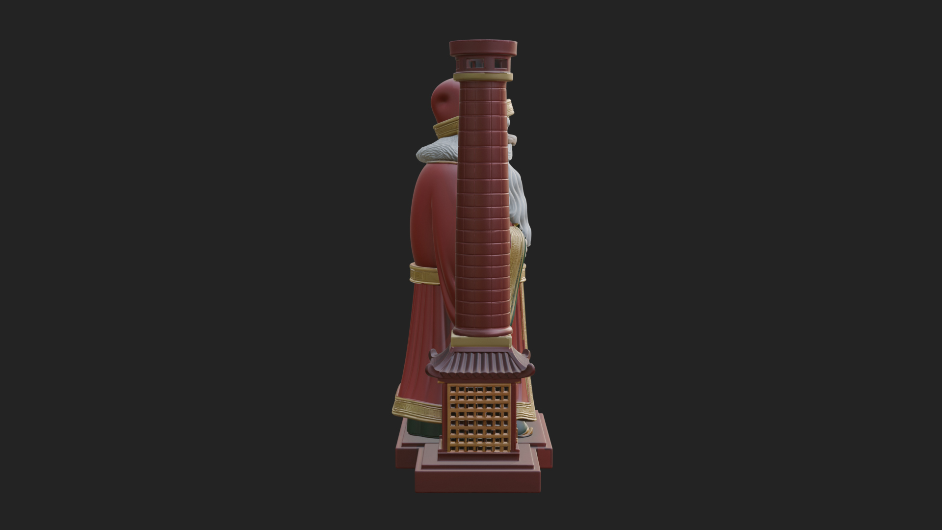 Chimney Side Santa Statue Design 3 3D Print Model 3D Model