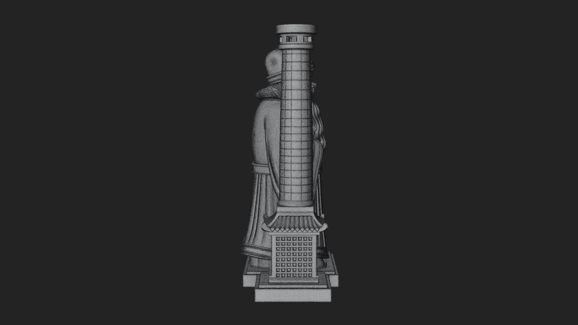 Chimney Side Santa Statue Design 3 3D Print Model 3D Model