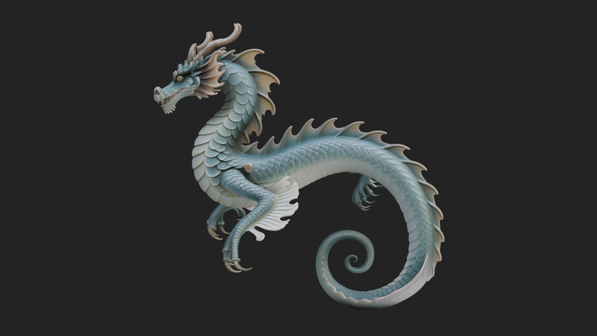 Chinese Dragon Statue Design 10 3D Print Model 3D Model