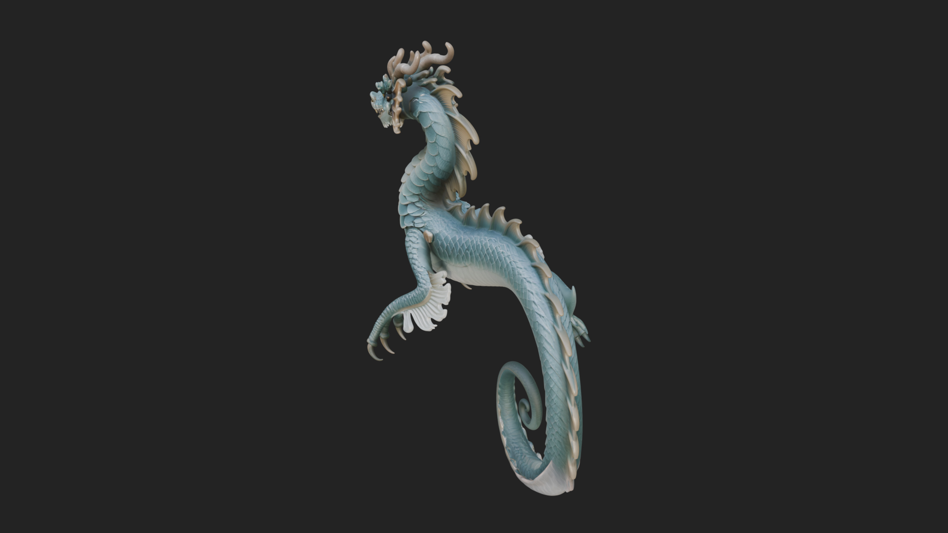 Chinese Dragon Statue Design 10 3D Print Model 3D Model