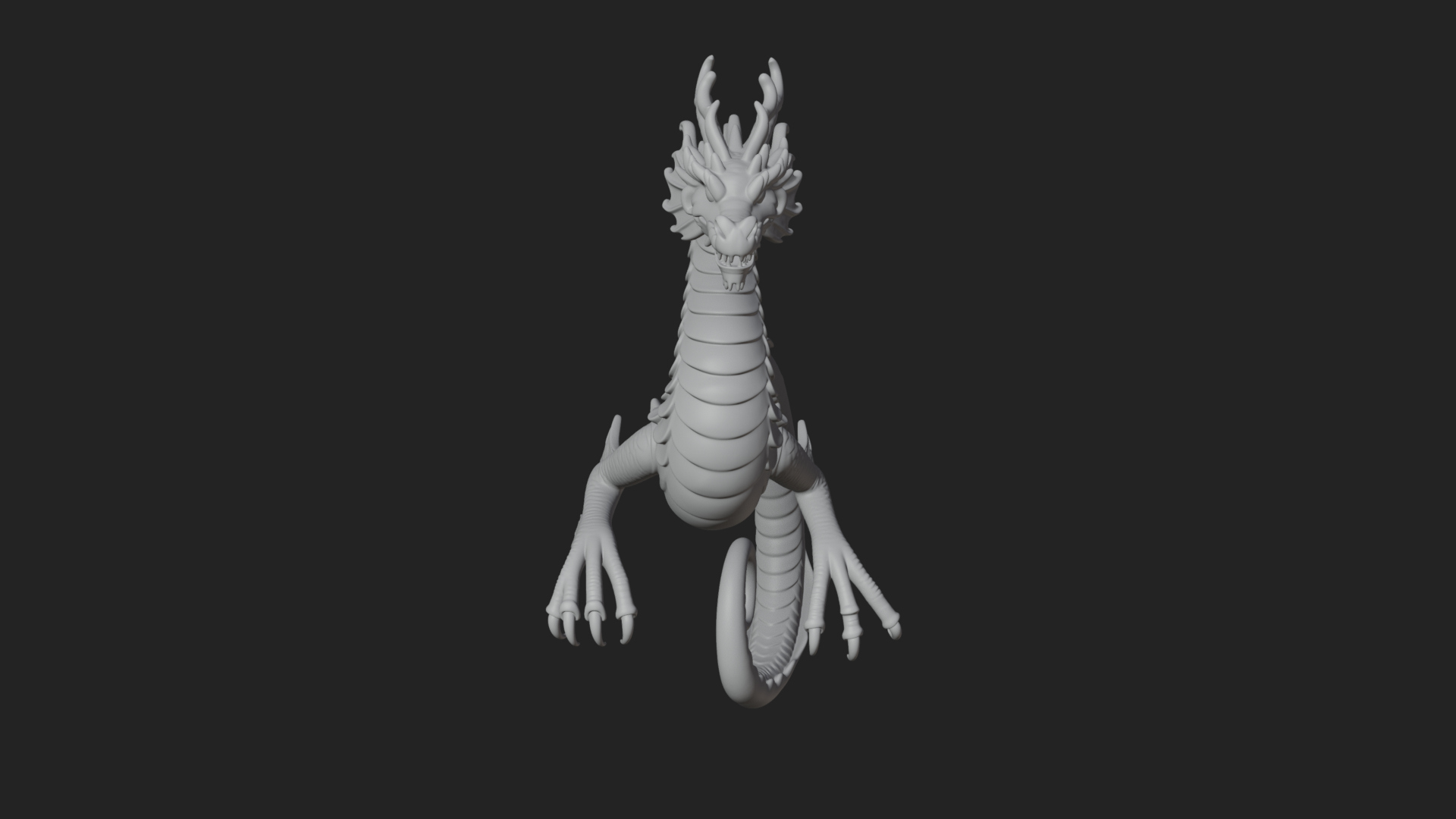 Chinese Dragon Statue Design 10 3D Print Model 3D Model