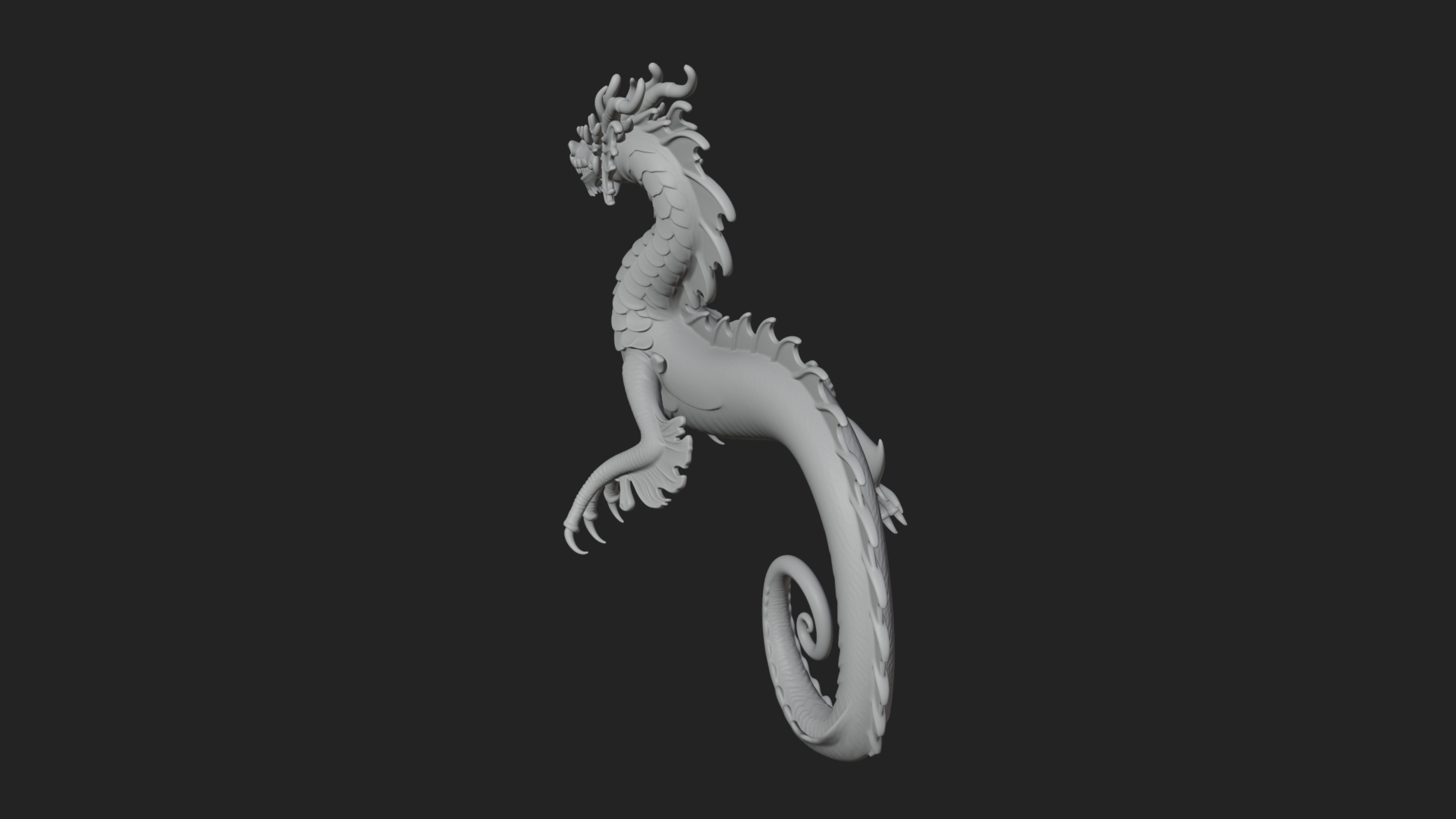 Chinese Dragon Statue Design 10 3D Print Model 3D Model