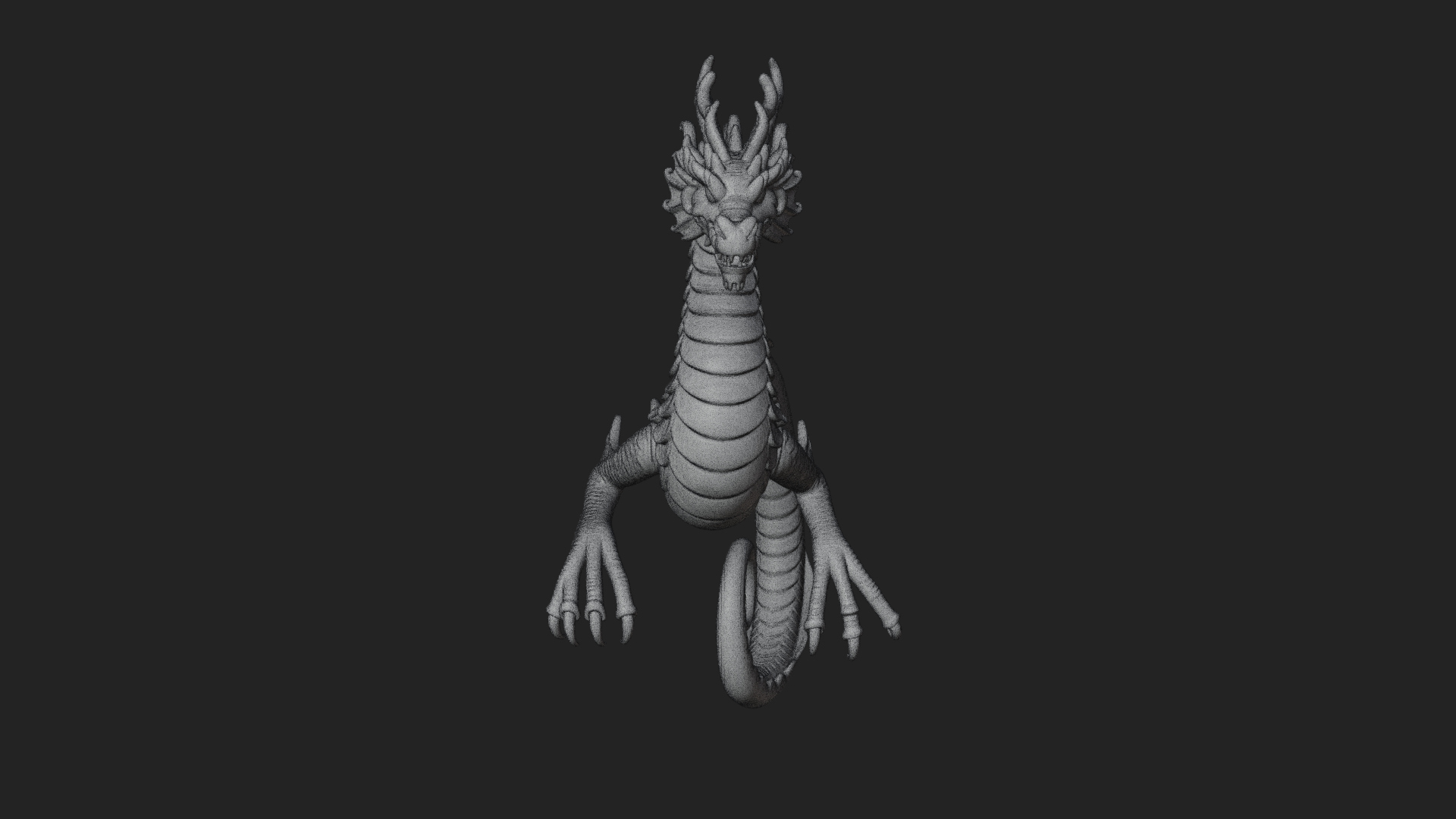Chinese Dragon Statue Design 10 3D Print Model 3D Model