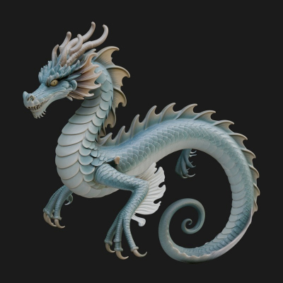Chinese Dragon Statue Design 10 3D Print Model