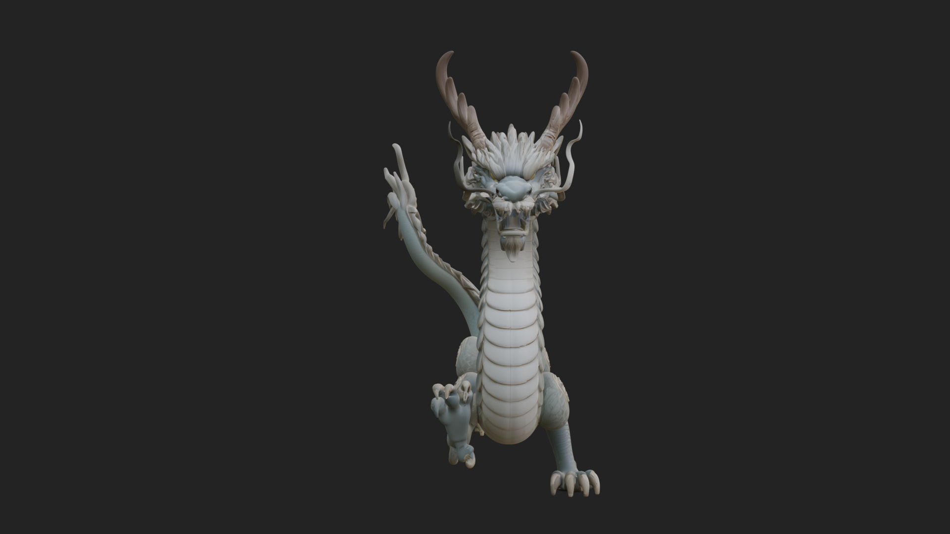 Chinese Dragon Statue Design 11 3D Print Model 3D Model