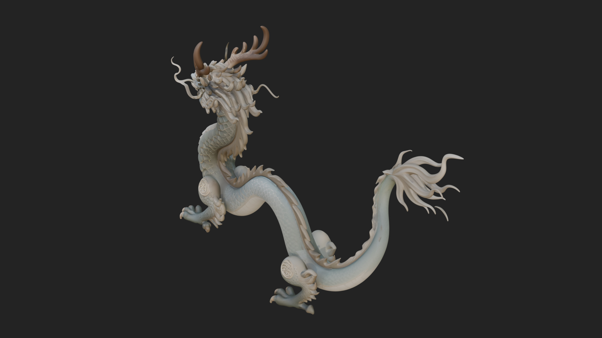 Chinese Dragon Statue Design 11 3D Print Model 3D Model