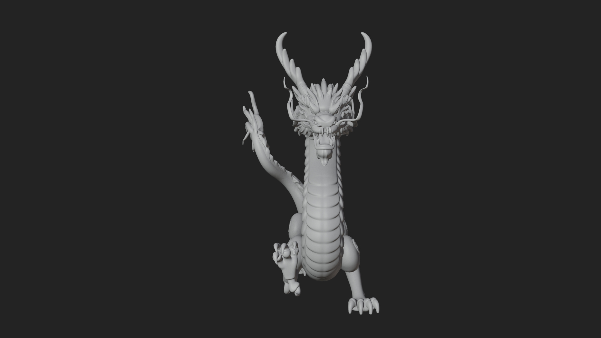 Chinese Dragon Statue Design 11 3D Print Model 3D Model