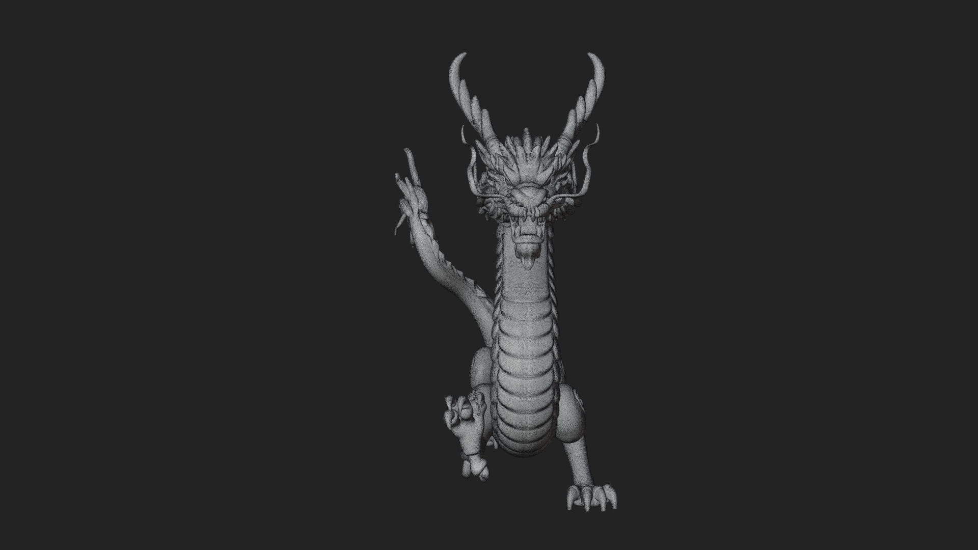 Chinese Dragon Statue Design 11 3D Print Model 3D Model