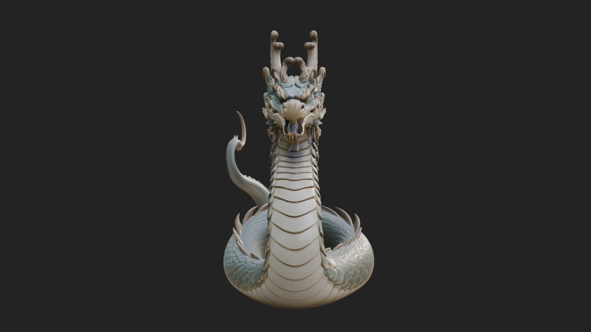 Chinese Dragon Statue Design 12 3D Print Model 3D Model