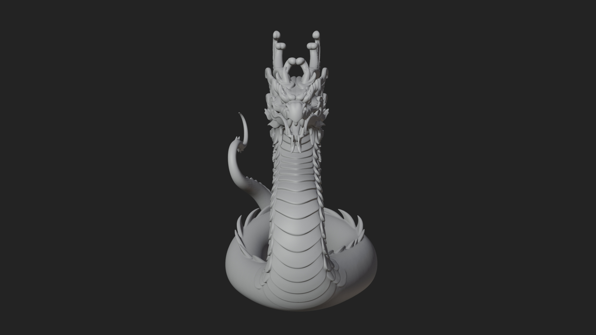 Chinese Dragon Statue Design 12 3D Print Model 3D Model