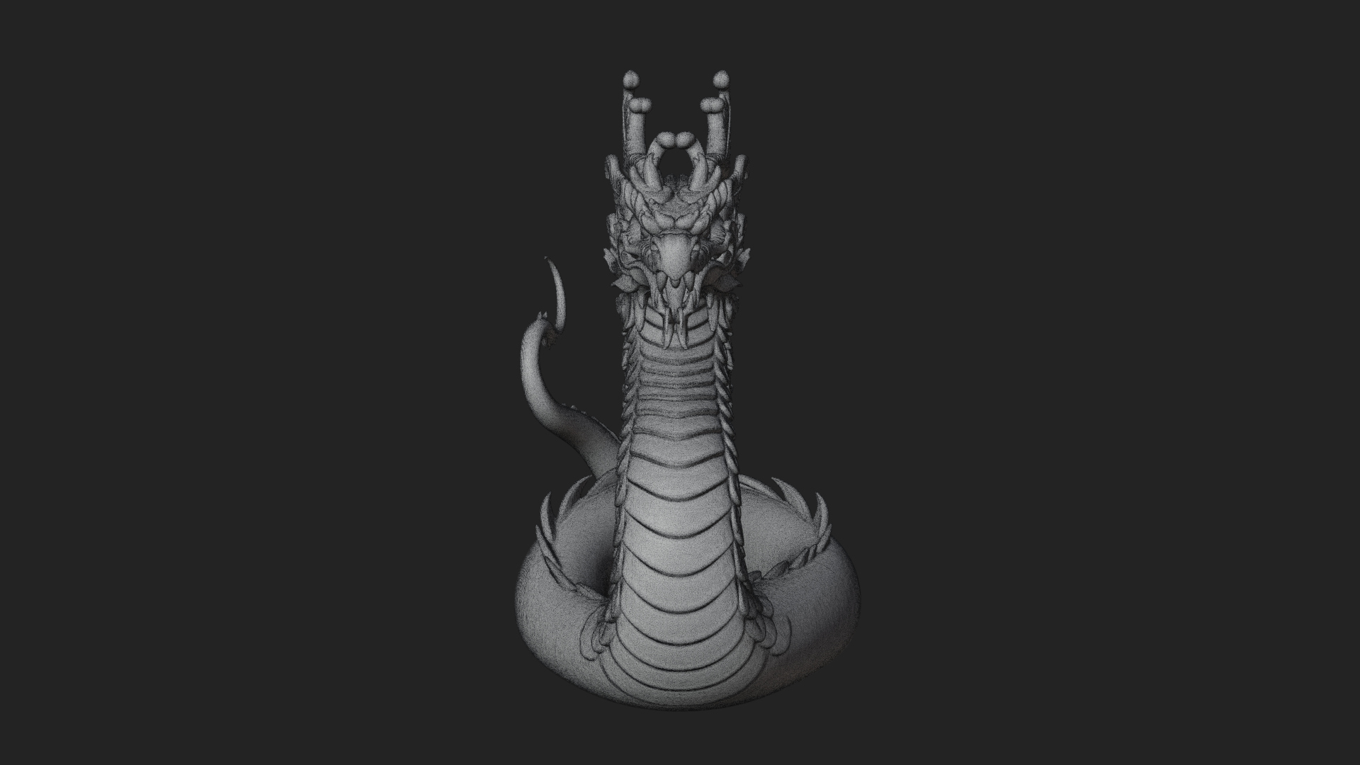 Chinese Dragon Statue Design 12 3D Print Model 3D Model