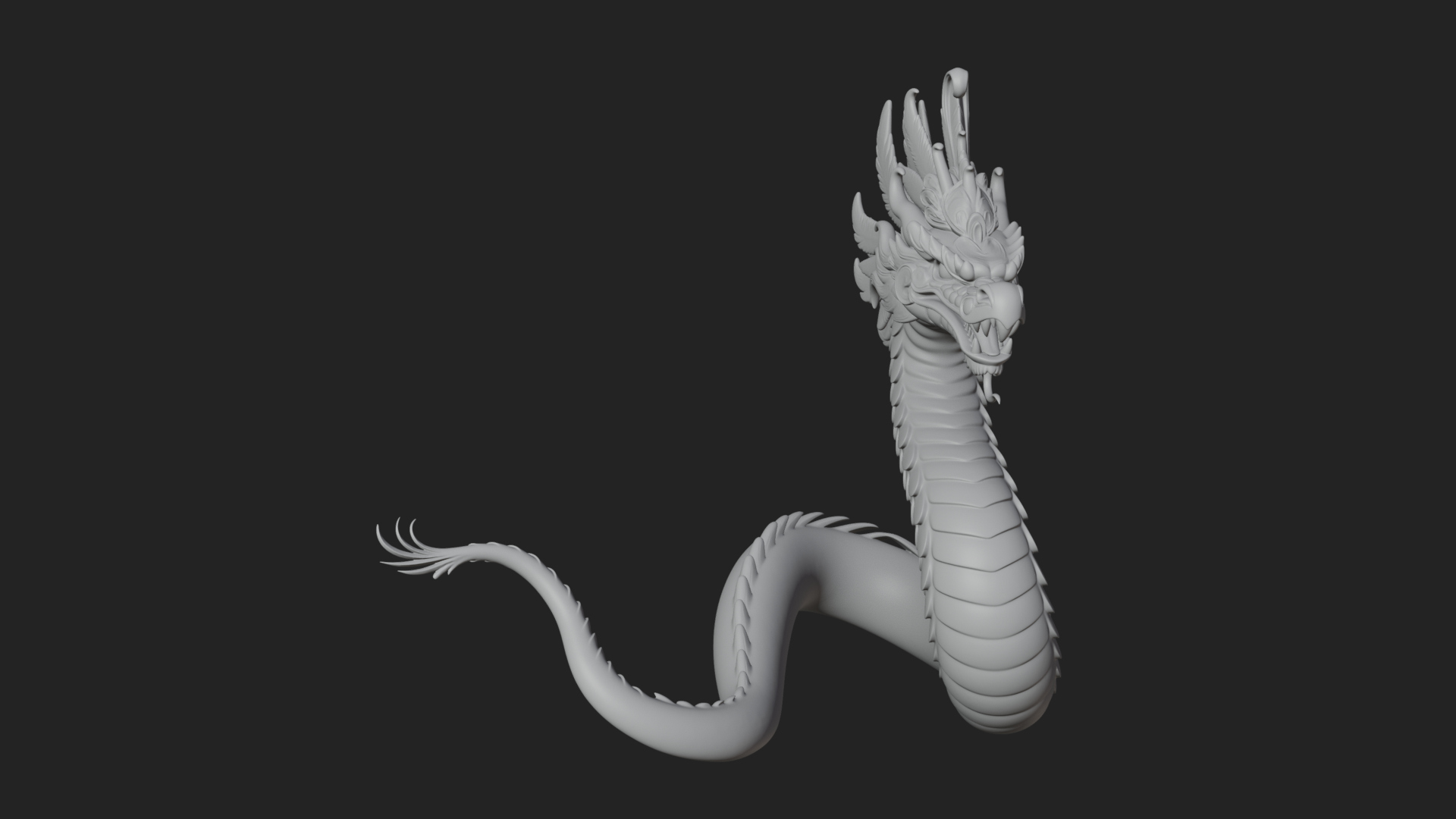 Chinese Dragon Statue Design 13 3D Print Model 3D Model